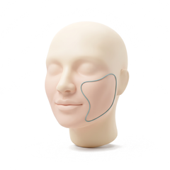 表情筋が自然に動く顔を表した3Dイラスト