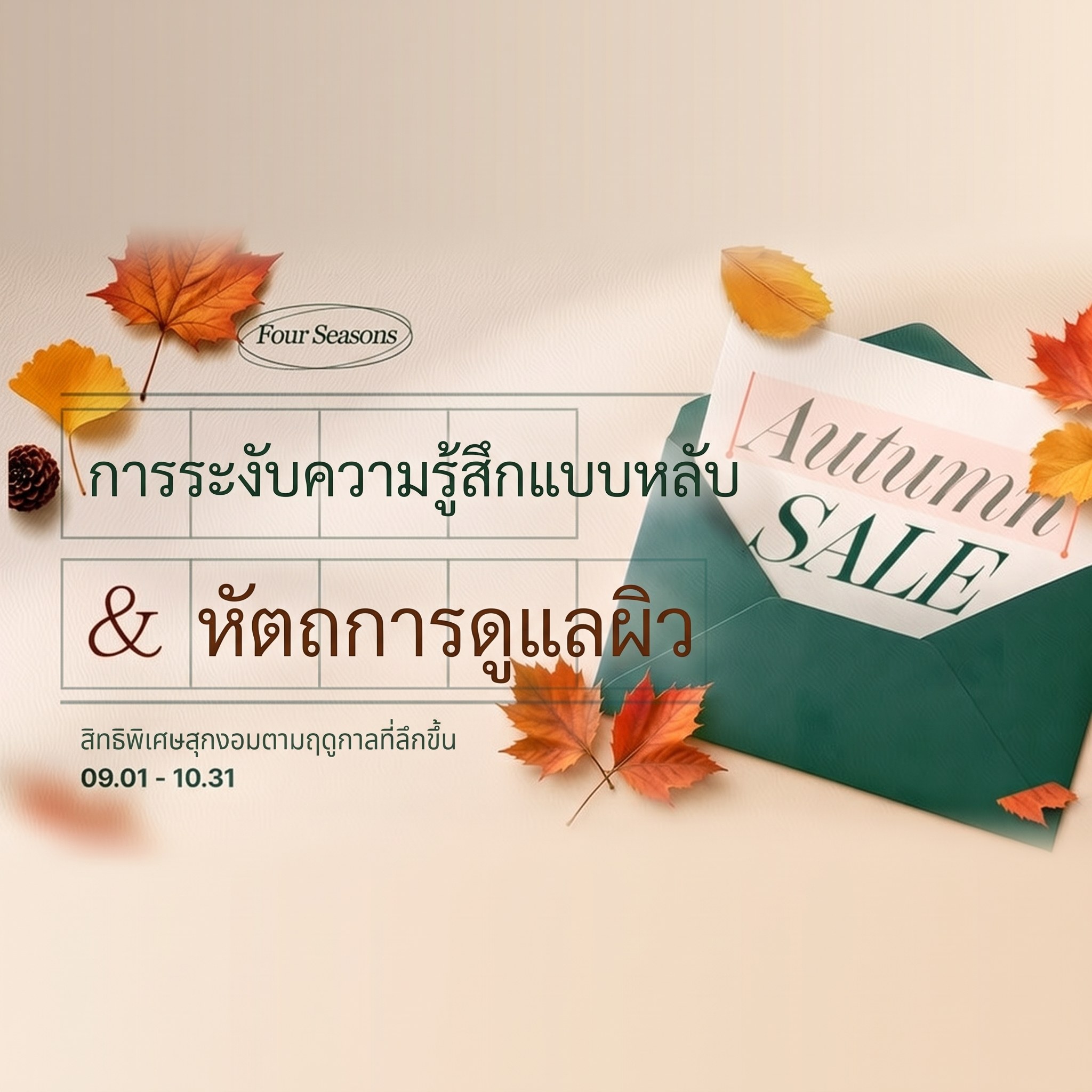 Autumn SALE การระงับความรู้สึกแบบหลับ (Sleep Anesthesia) & หัตถการผิวพรรณ — สิทธิพิเศษที่เต็มเปี่ยมเหมือนฤดูกาลที่ลึกซึ้งขึ้น, 09.01 - 10.31